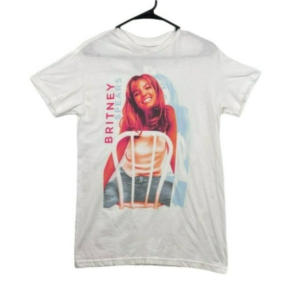 Britney Spears Tops - Britney Spears White 100% Cotton T-Shirt New With Tag